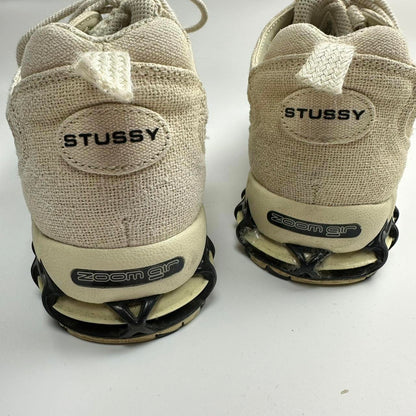 Nike x Stussy Zoom Spiridon sneakers in cream.