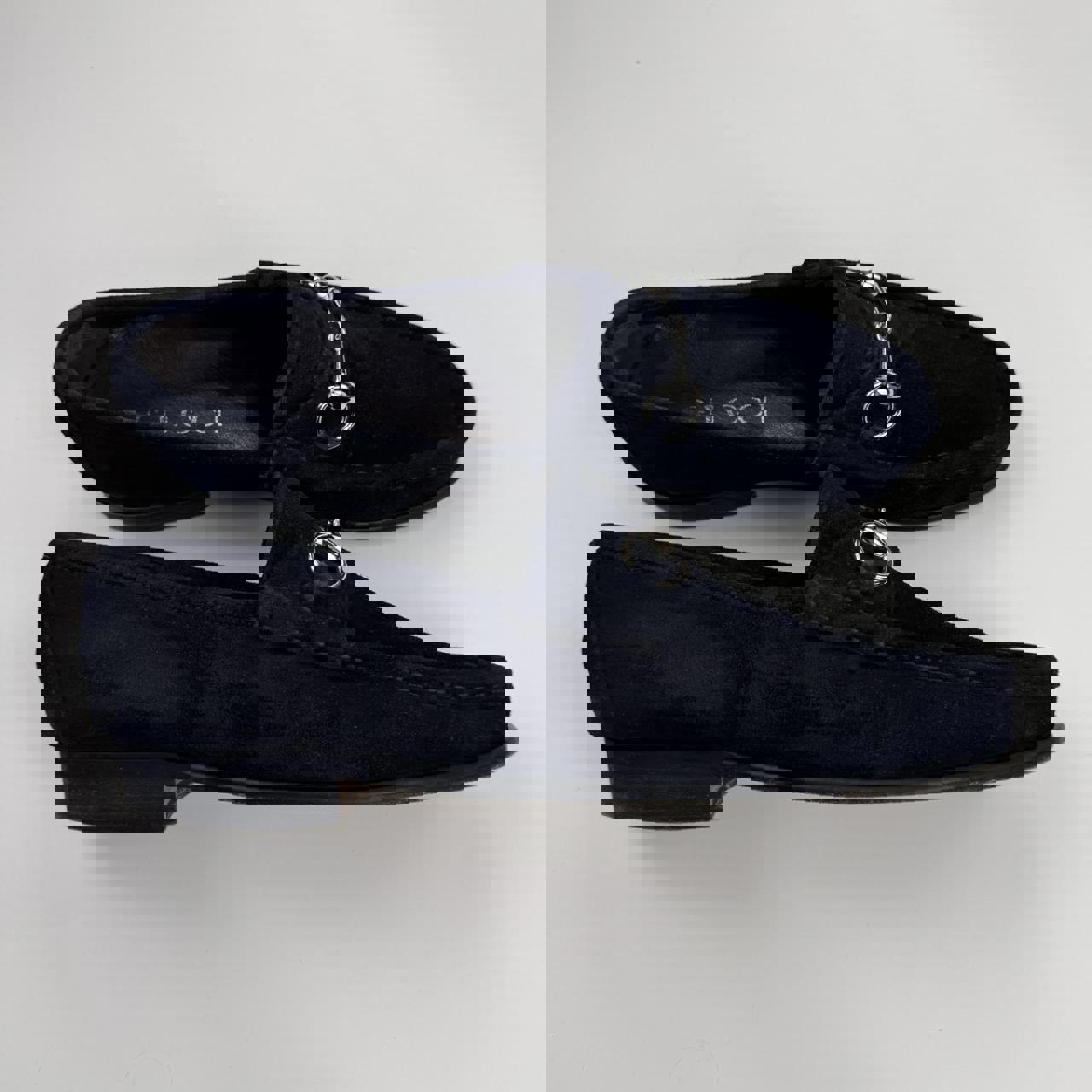 Gucci Horsebit Suede Loafers