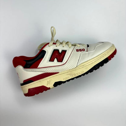 New Balance 550 x Aime Leon Dore in red and white colourway.