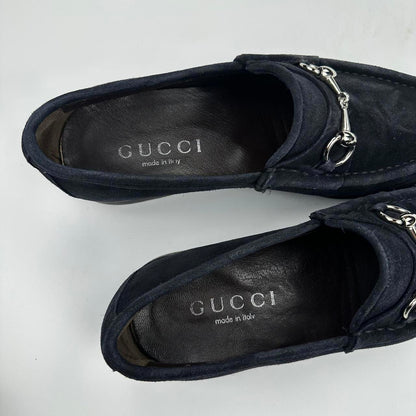 Gucci Horsebit Suede Loafers