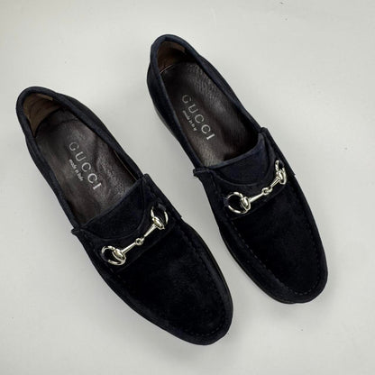 Gucci Horsebit Suede Loafers