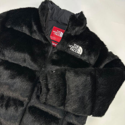 Supreme x The North Face TNF 700 Faux Fur Nuptse Jacket in black from FW20.