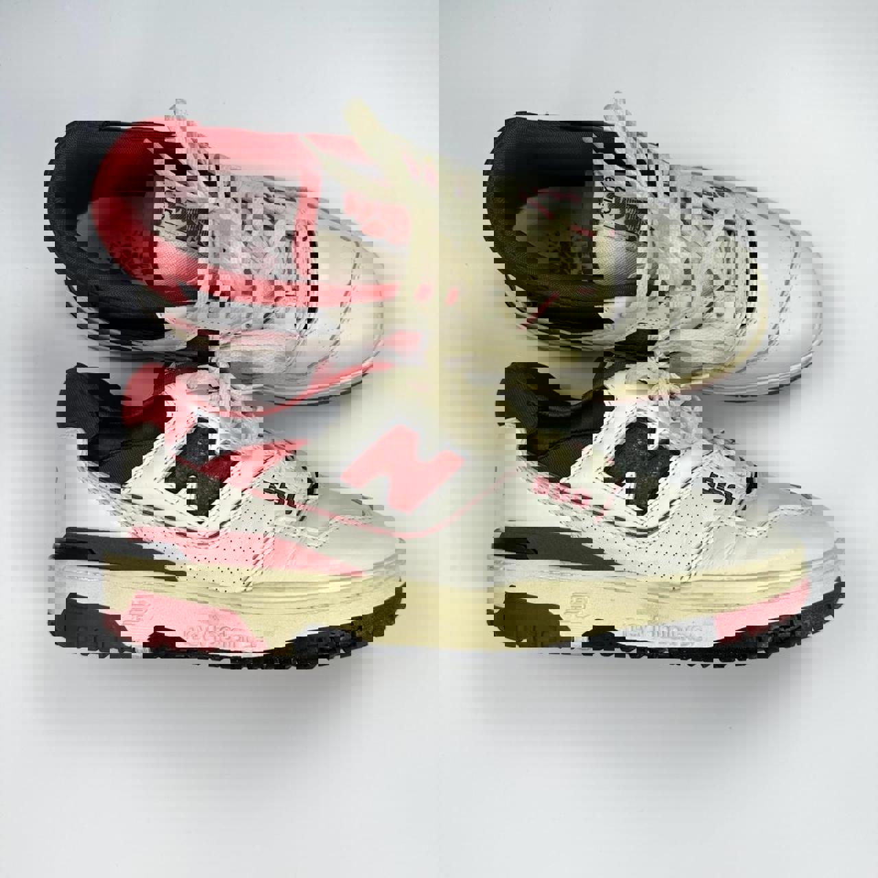 New Balance 550 x Aime Leon Dore in red and white colourway.